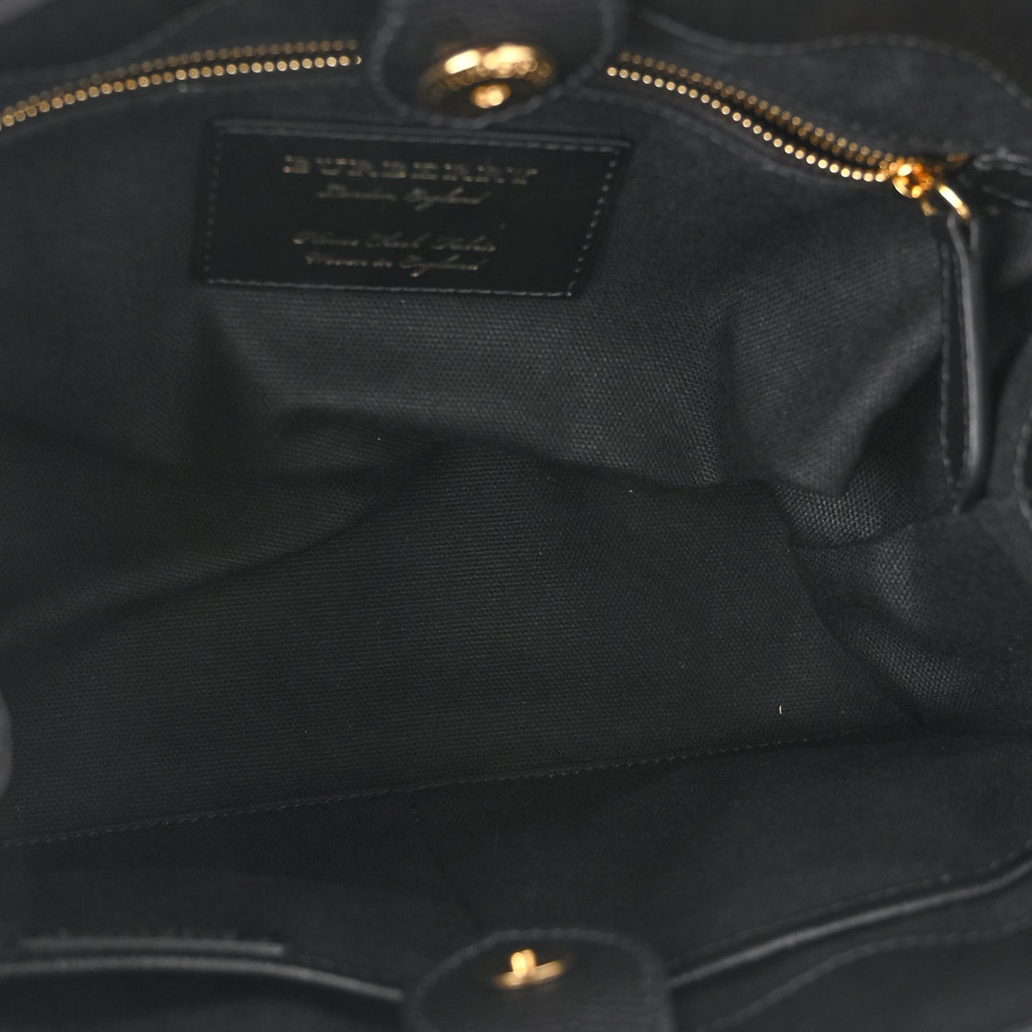 Derby Calfskin House Check Small Banner Tote Black