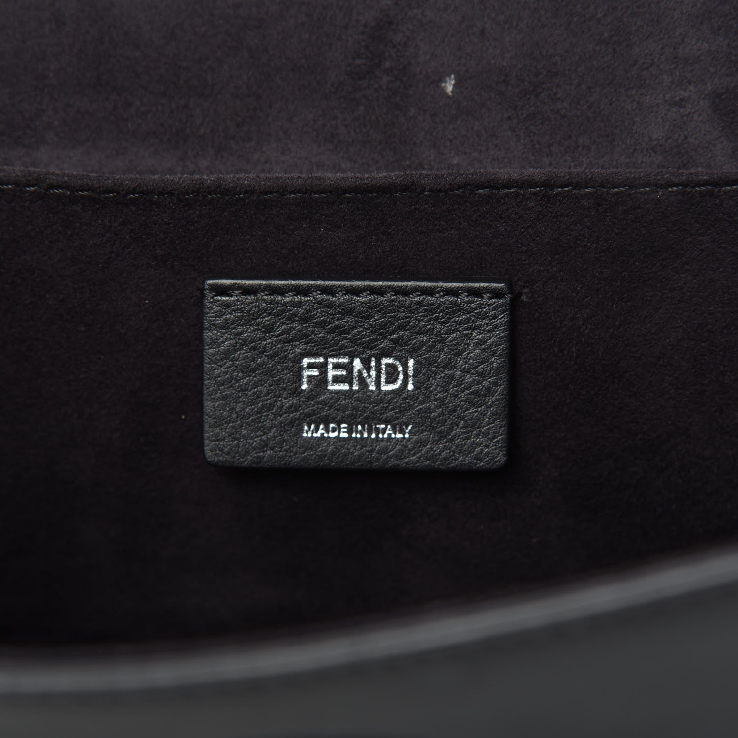 Fendi Vitello Century Velvet F is Fendi FF Kan I Shoulder Bag Black Tobacco 8 of 10