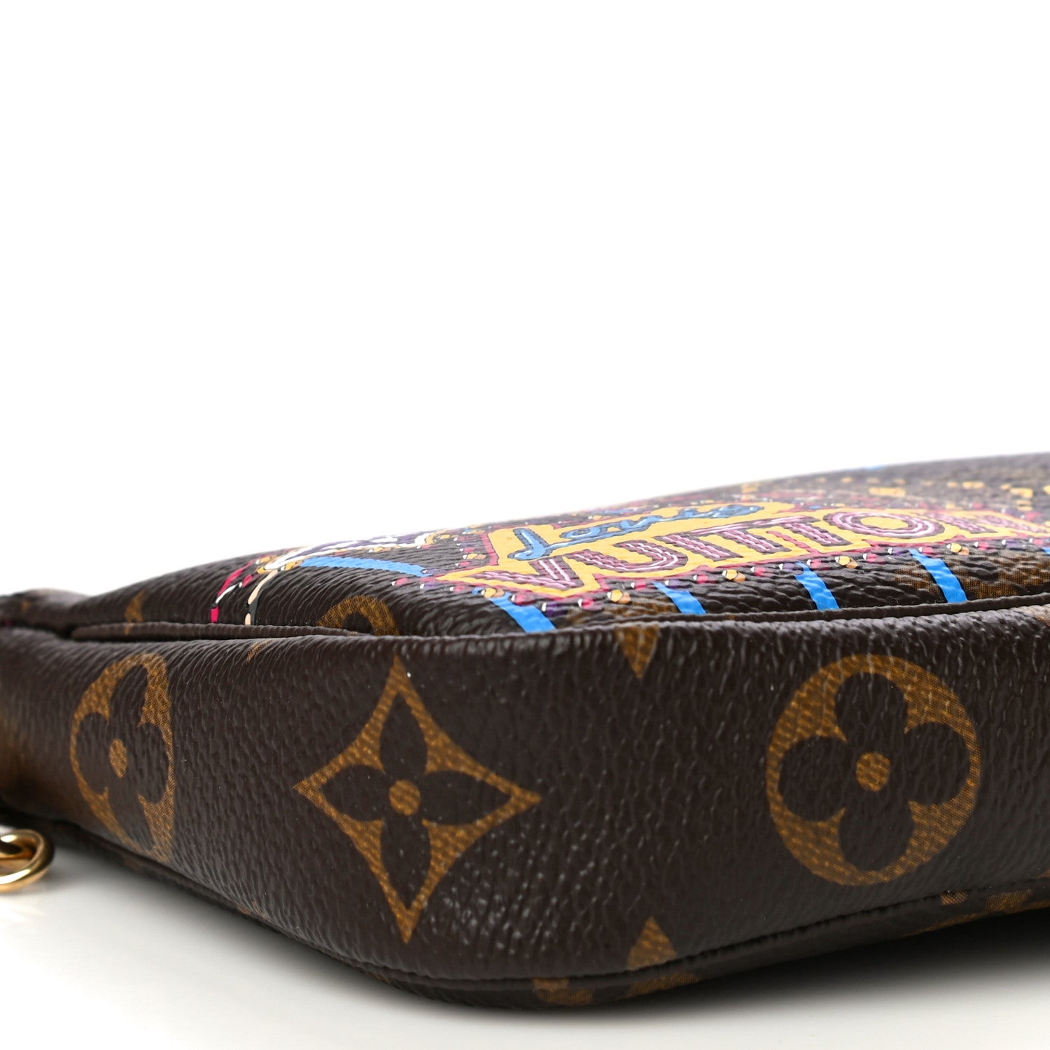 Louis Vuitton Monogram 2020 Christmas Animation Roller Coaster Mini Pochette Accessories Pivoine 15 of 17