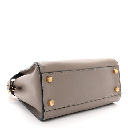 Fendi Vitello Tahiti Burro Medium Peekaboo Iconic Essentially Satchel Tortora Black 4 of 10