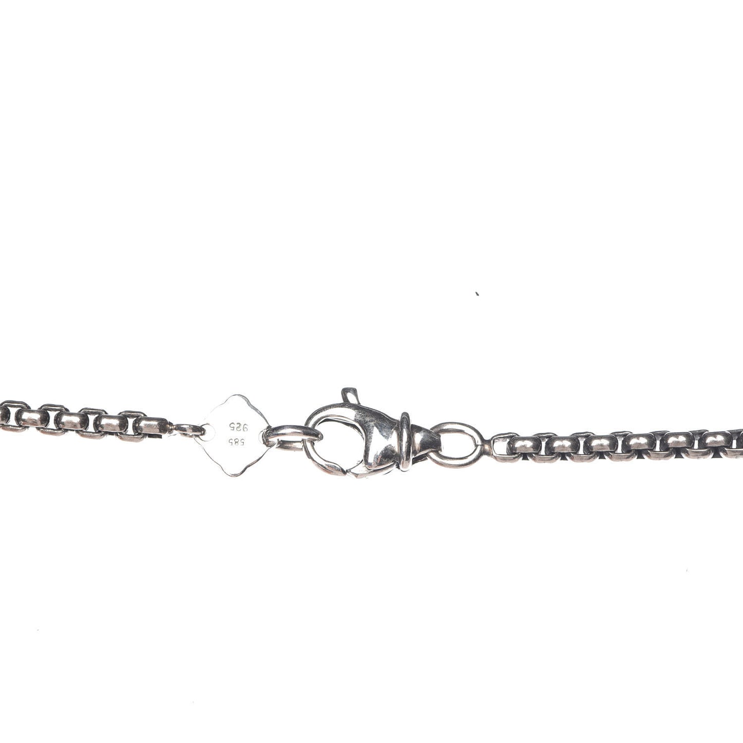 Sterling Silver 14K Yellow Gold Pearl Logo Station Necklace 72"