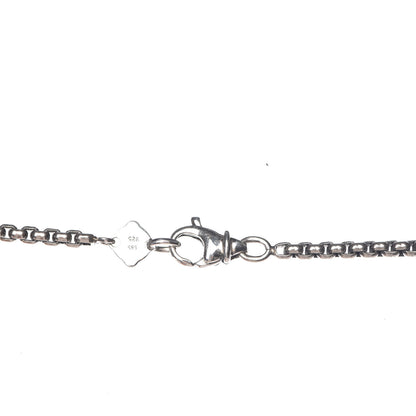 David Yurman Sterling Silver 14K Yellow Gold Pearl Logo Station Necklace 72" 4 of 4