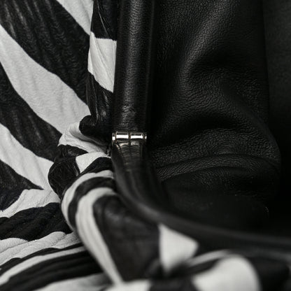 Bottega Veneta Nappa Zebra Print The Pouch Oversized Clutch White Black 9 of 9