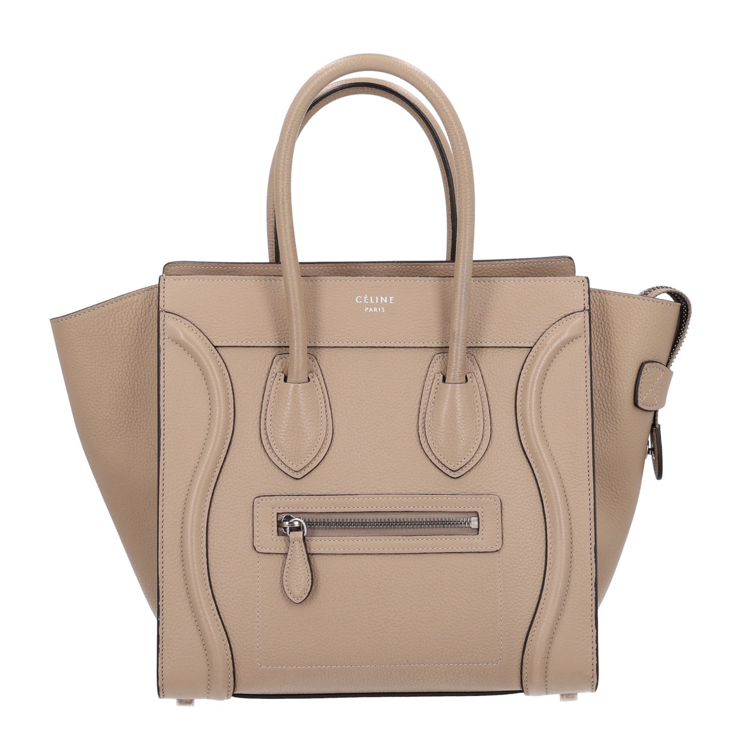 Drummed Calfskin Micro Luggage Dune