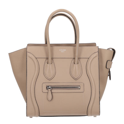Celine Drummed Calfskin Micro Luggage Dune 1 of 10