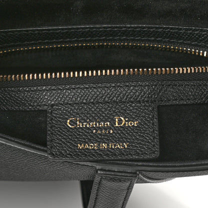 Christian Dior Grained Calfskin Saddle Bag Black 6 of 8
