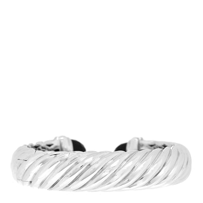 David Yurman Sterling Silver Black Onyx 10mm Waverly Bracelet 2 of 4