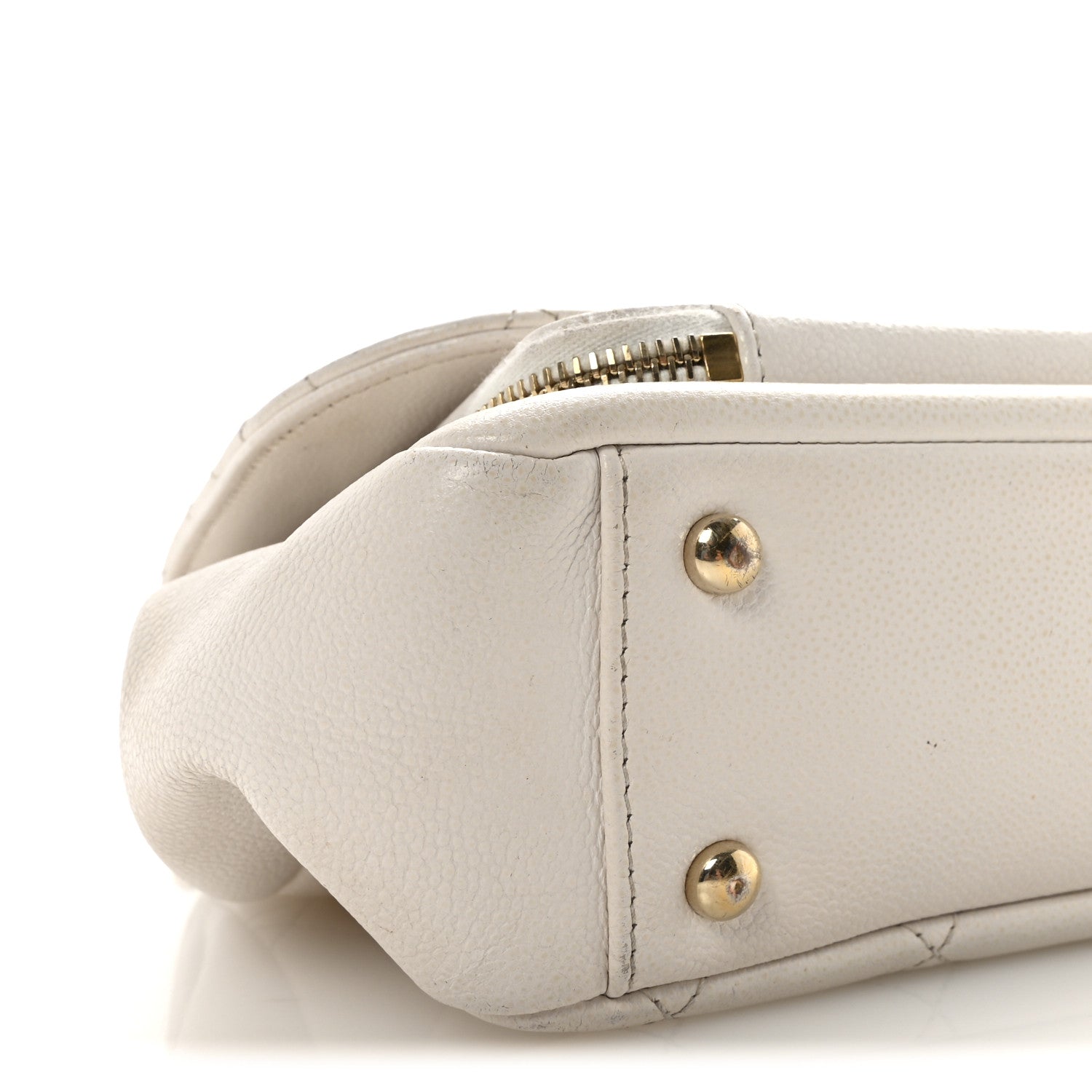 Chanel Caviar Quilted Medium Business Affinity Flap White 9 of 10