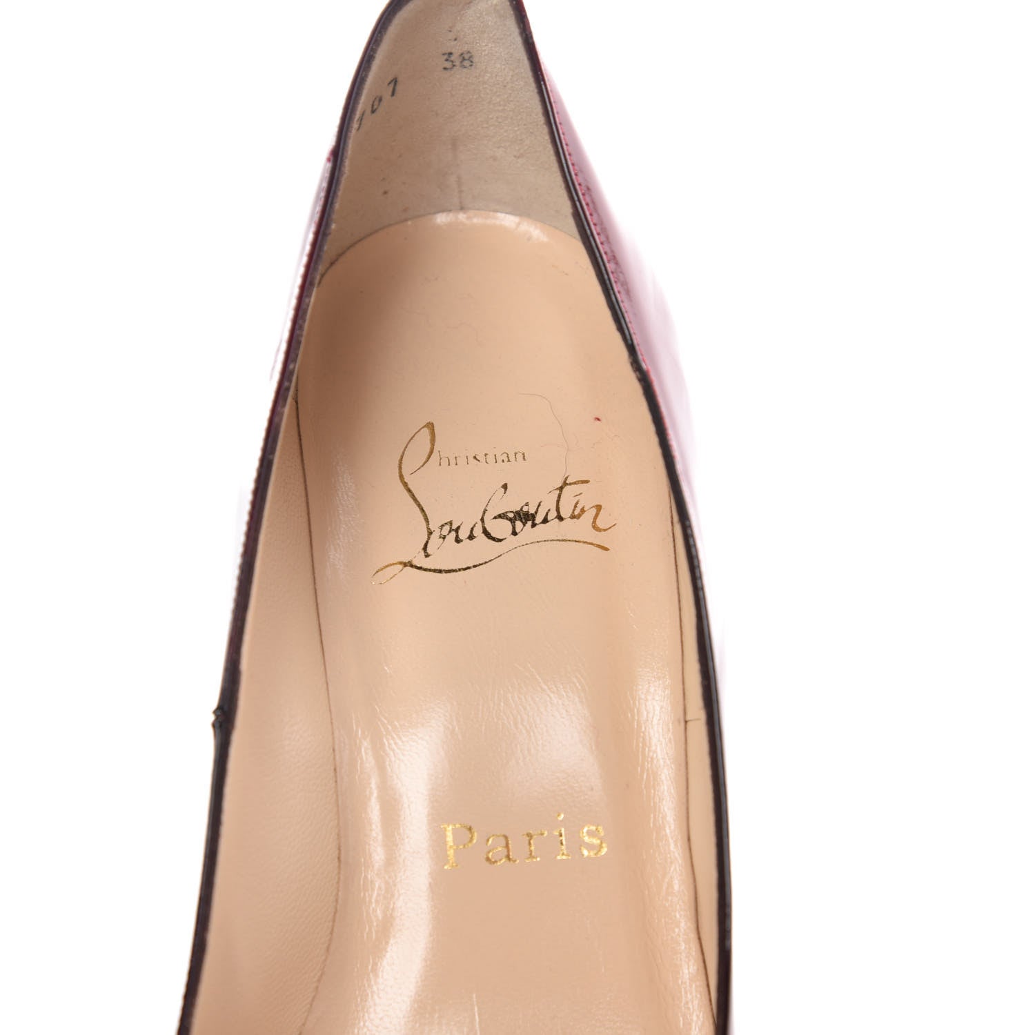 Christian Louboutin Patent Ron Ron Zeppa Wedges 38 Red 12 of 12