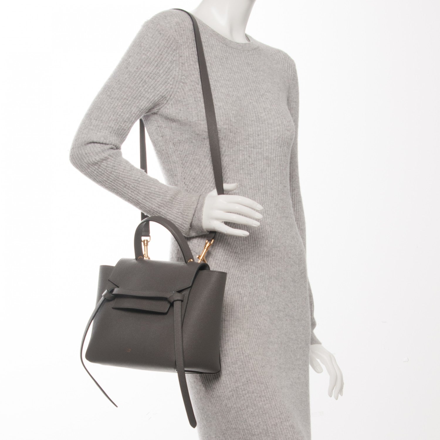 Celine Baby Grained Calfskin Micro Belt Bag Grey 2 of 7
