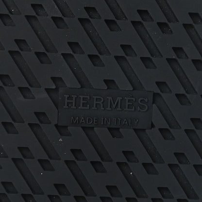 Hermes Calfskin Womens Chypre Sandals 37.5 Black 8 of 9