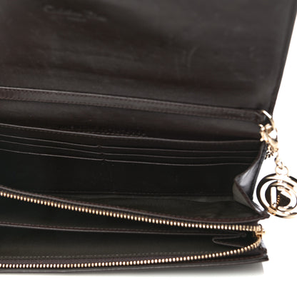 Christian Dior Lambskin Cannage Rendezvous Chain Wallet Brown 9 of 16