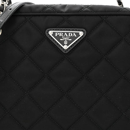 Prada Nylon Tessuto Impuntu Quilted Bandoliera Crossbody Bag Black 9 of 11
