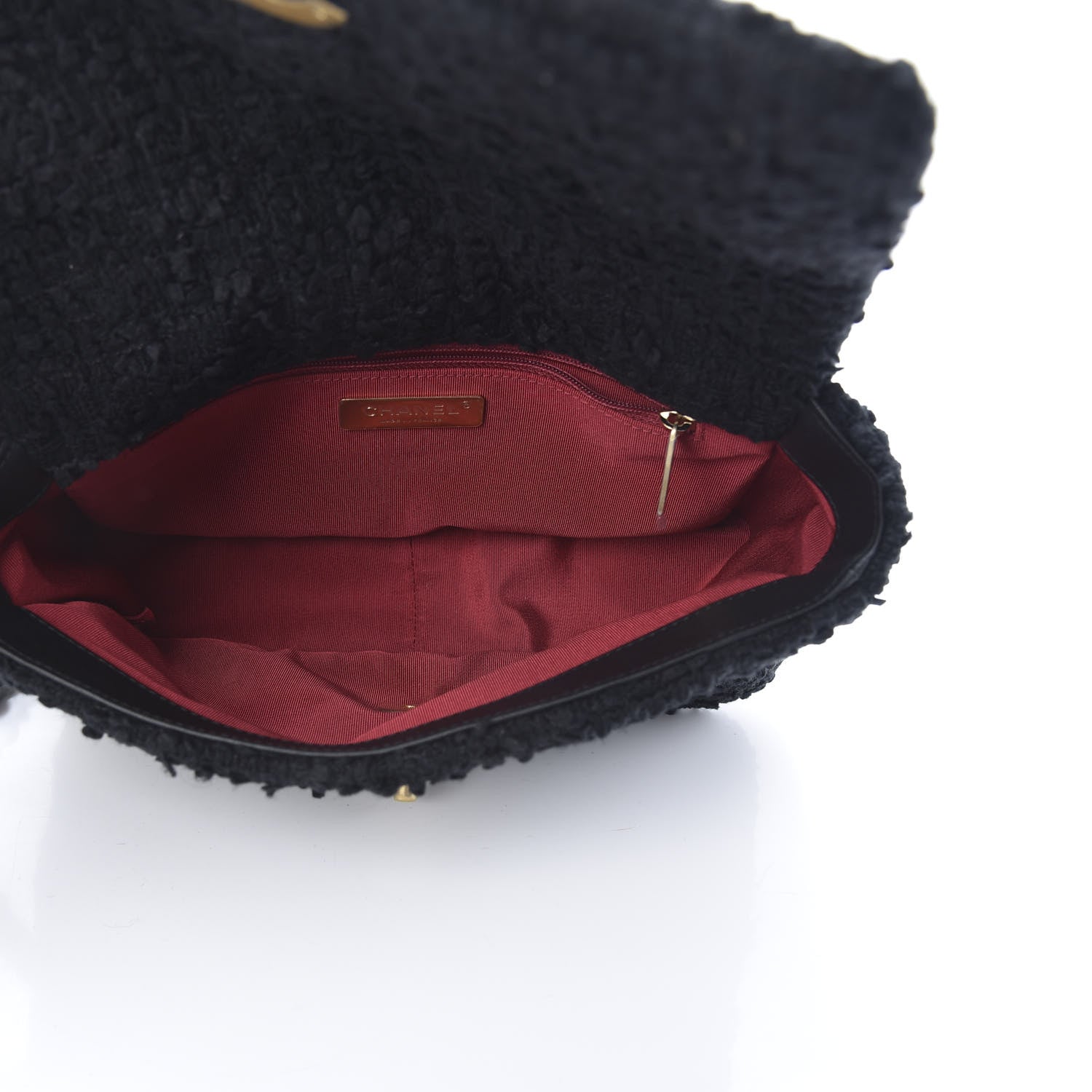 Chanel Tweed Quilted Medium Chanel 19 Flap Black 5 of 11