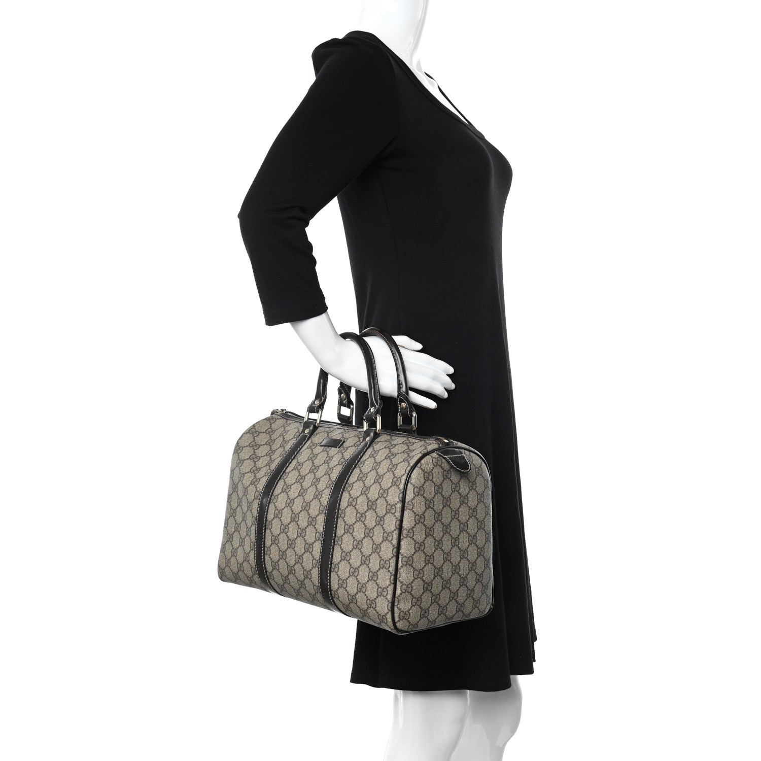 Gucci GG Plus Monogram Medium Joy Boston Dark Brown 2 of 14