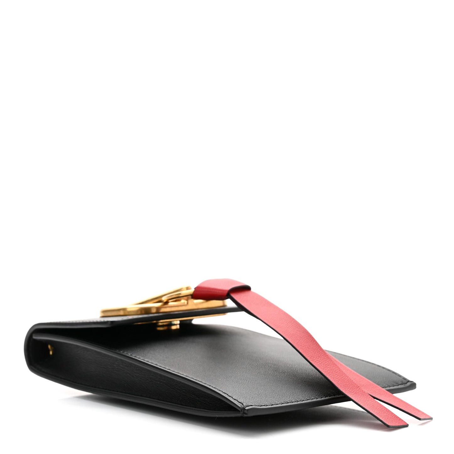Calfskin VRing Phone Pouch Black