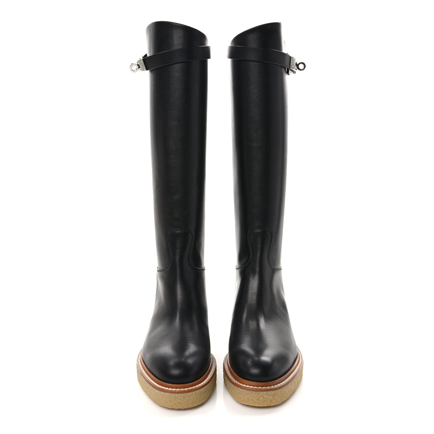 Hermes Calfskin Honey Boots 35 Black 2 of 8