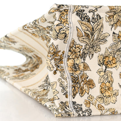 Christian Dior Canvas Embroidered Large Dioriviera Toile De Jouy Book Tote Gold 9 of 11