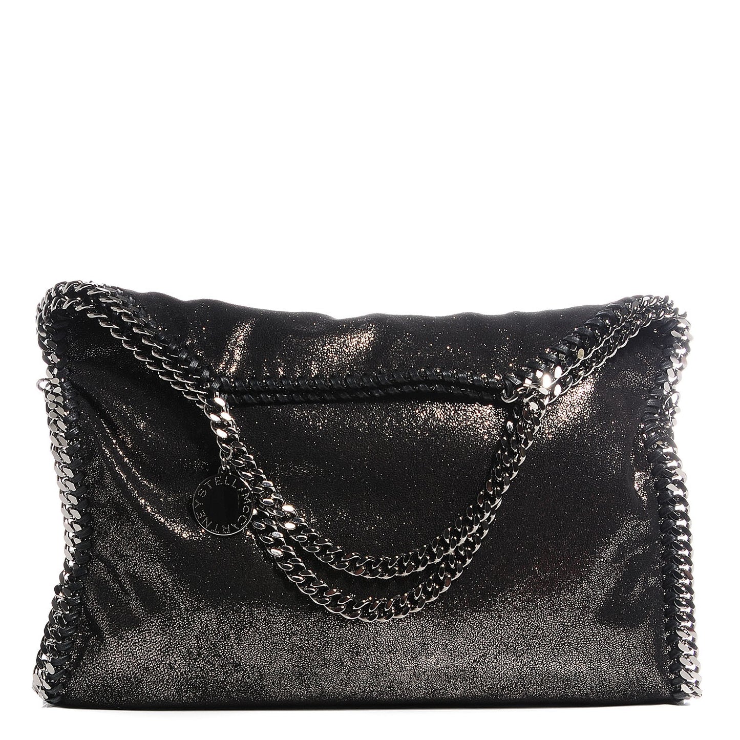 Faux Leather Falabella Chamois Foldover Big Tote Ruthenium
