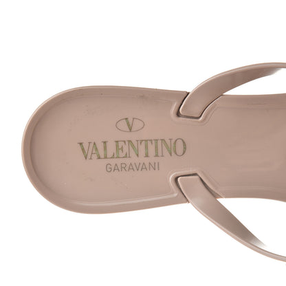 Valentino Garavani PVC Jelly Rockstud Bow Thong Sandals 41 Poudre 7 of 10