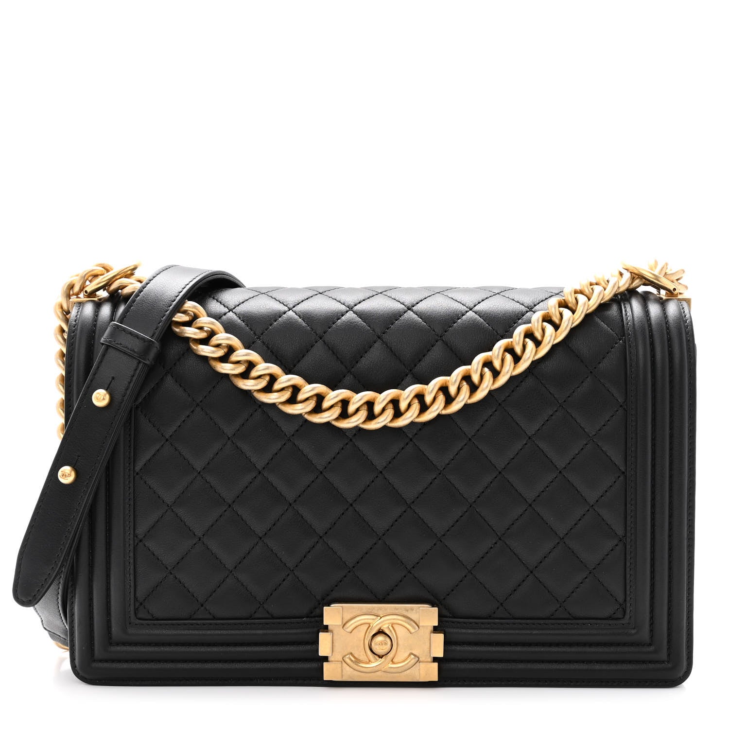 Chanel Lambskin Quilted New Medium Boy Flap Black 1 of 10