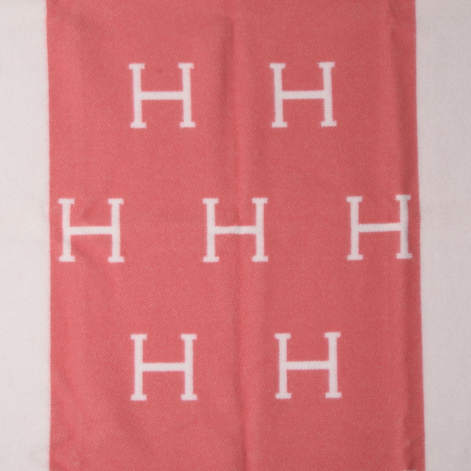 Hermes Wool Cashmere Avalon Baby Blanket Rose Airelle White 1 of 4