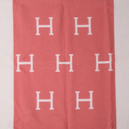 Hermes Wool Cashmere Avalon Baby Blanket Rose Airelle White 1 of 4