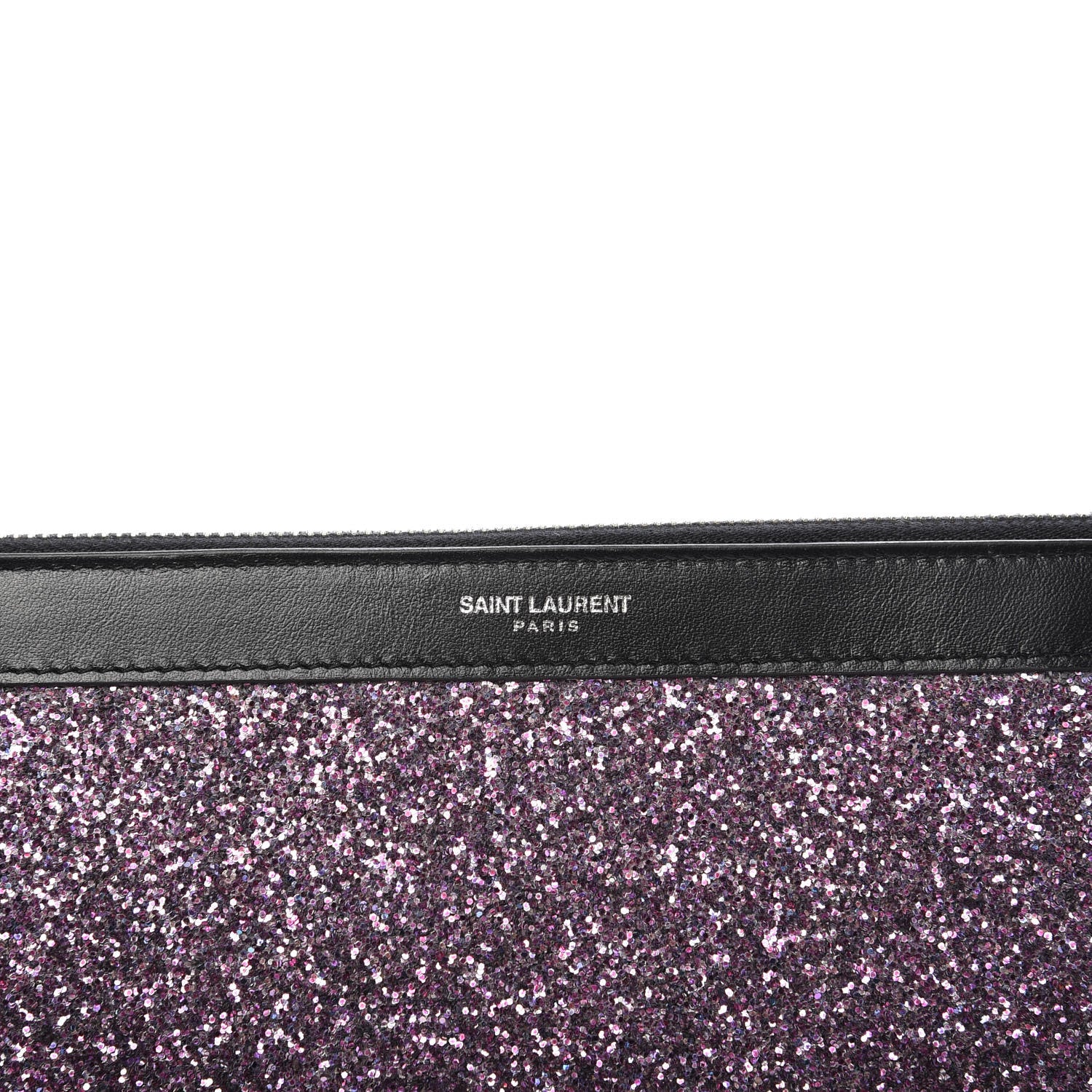 Saint Laurent Calfskin Glitter Zipped Tablet Holder Purple 7 of 8