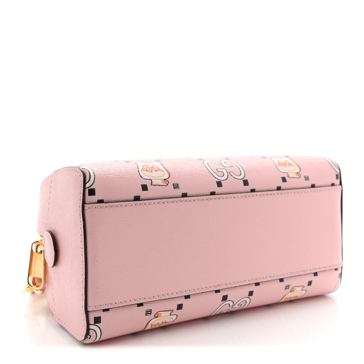O*ド様 GUCCI ピンクレザー ぬいぐるみ Gucci X PIKARAR Textured Dollar Calfskin Animal Print Mini Ophidia