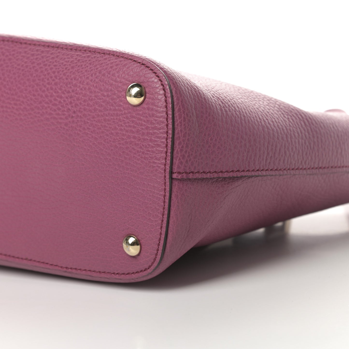 Pebbled Calfskin Interlocking G Tote Fresia Rose