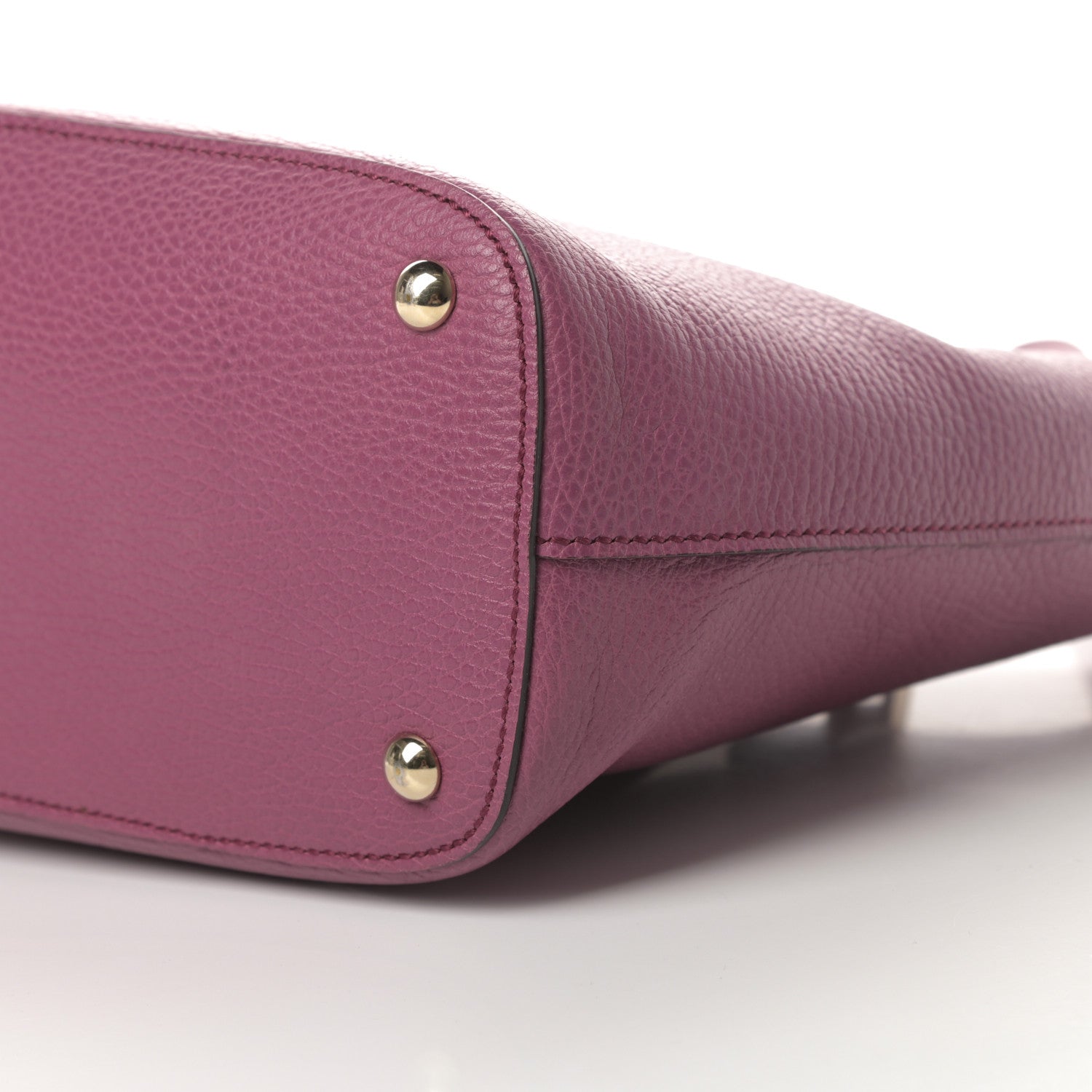Gucci Pebbled Calfskin Interlocking G Tote Fresia Rose 10 of 12