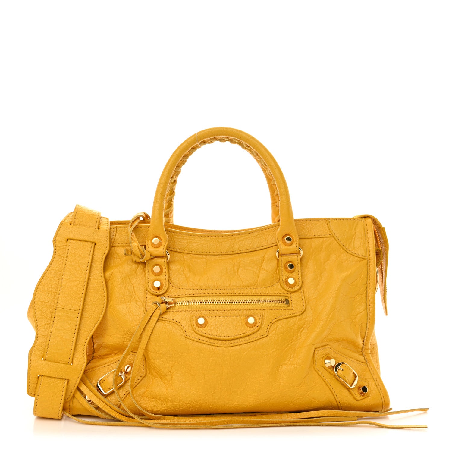 Balenciaga Agneau Classic Silver Hardware S City Jaune Epi 1 of 17