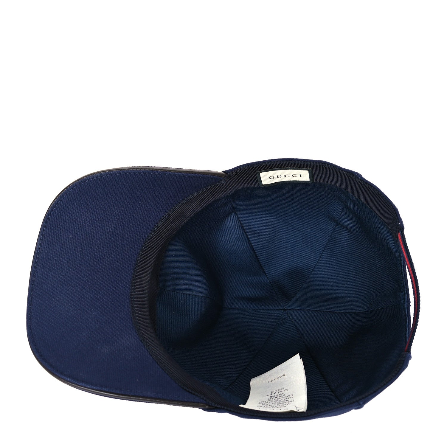 Gucci Cotton Web Baseball Hat XL Navy 6 of 8