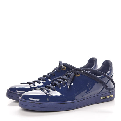 Louis Vuitton Patent Calfskin Frontrow Sneakers 40 Blue Nuit 3 of 11