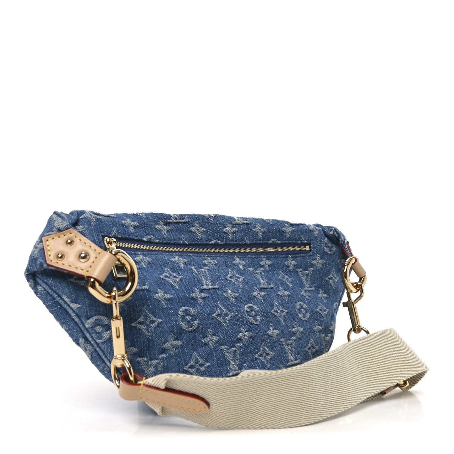 Monogram Denim High Rise Bumbag Blue
