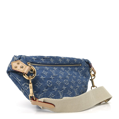 Louis Vuitton Monogram Denim High Rise Bumbag Blue 2 of 9