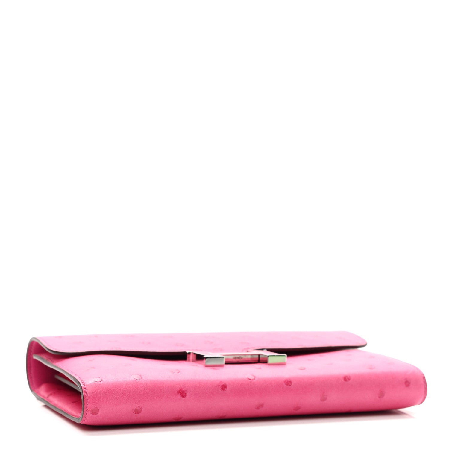 Hermes Ostrich Constance Long Wallet Rose Tyrien 4 of 7