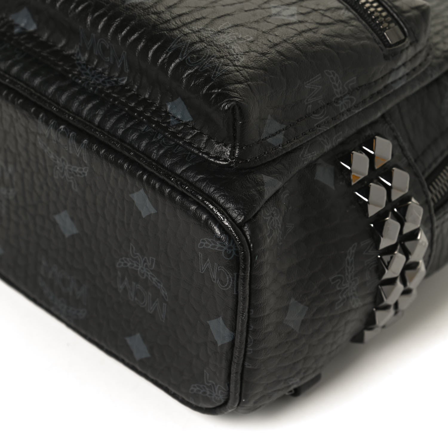 MCM Visetos Side Stud X-Mini Stark Bebe Boo Backpack Black 13 of 13
