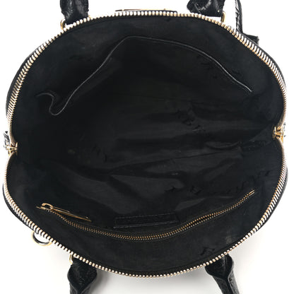 Burberry Heritage Grain Check Embossed Small Orchard Bowling Bag Black 4 of 14