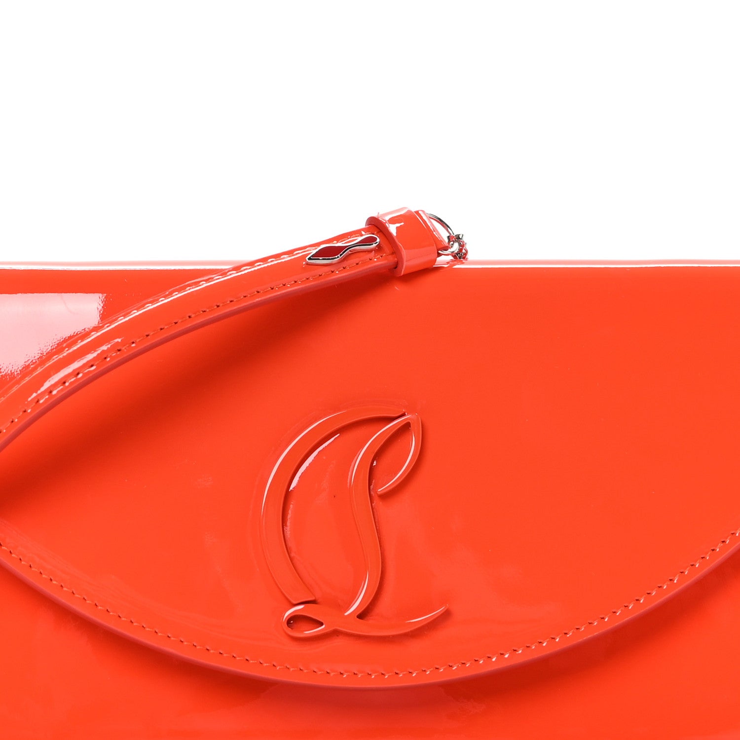 Christian Louboutin Patent Calfskin Loubi54 Crossbody Clutch Vitamine 7 of 10