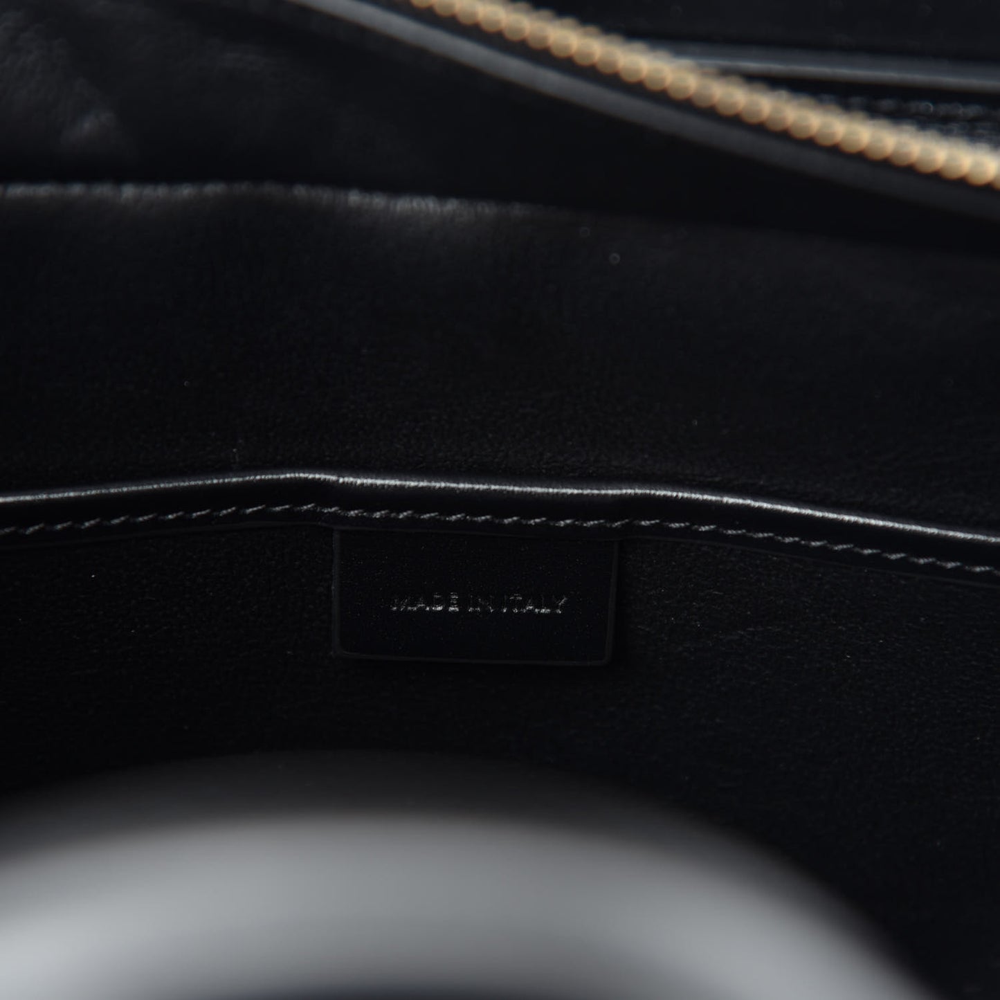 Crocodile Embossed Nubuck Smooth Calfskin Bi-Color Nano Luggage Havana Black