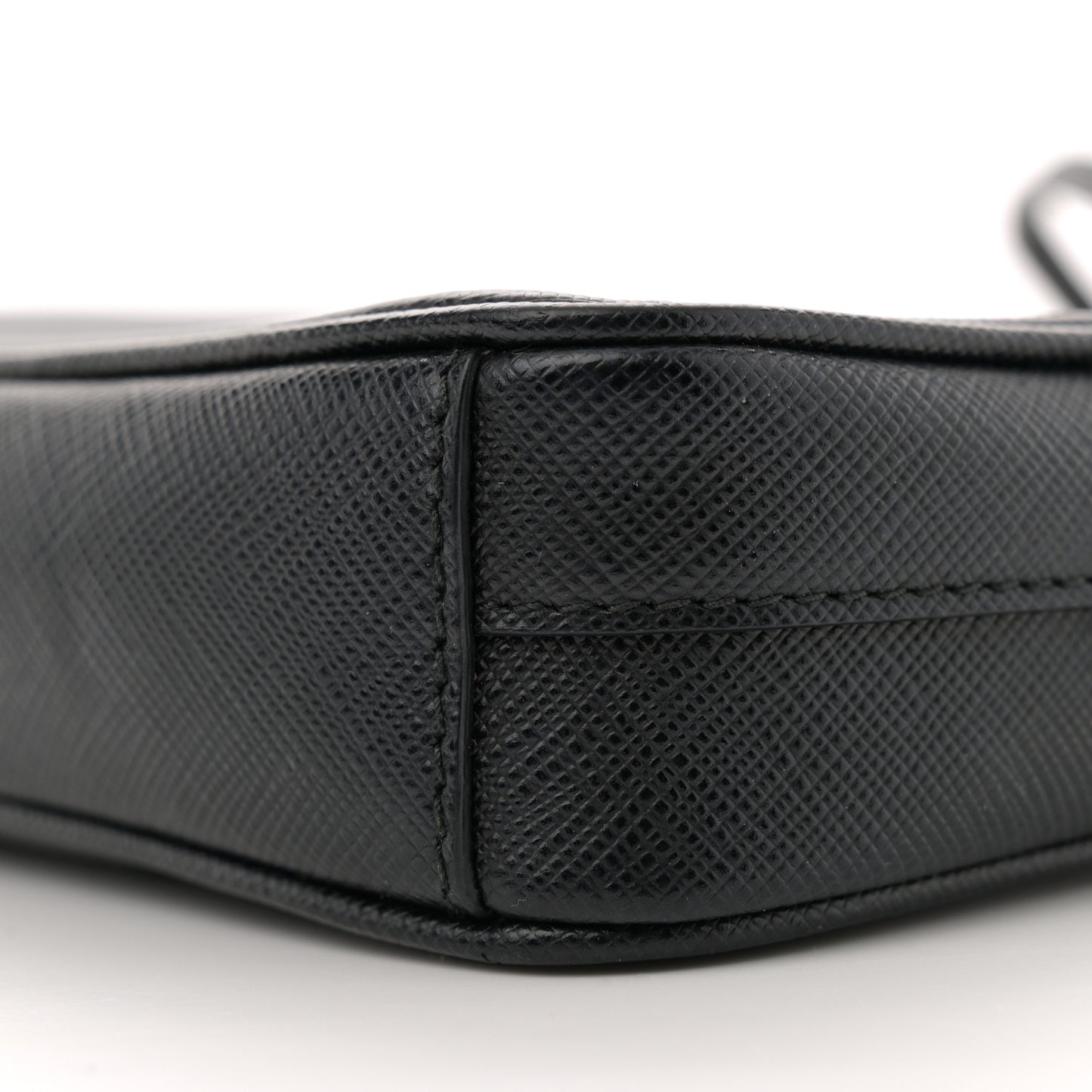 Saffiano Mini Camera Crossbody Bag Black