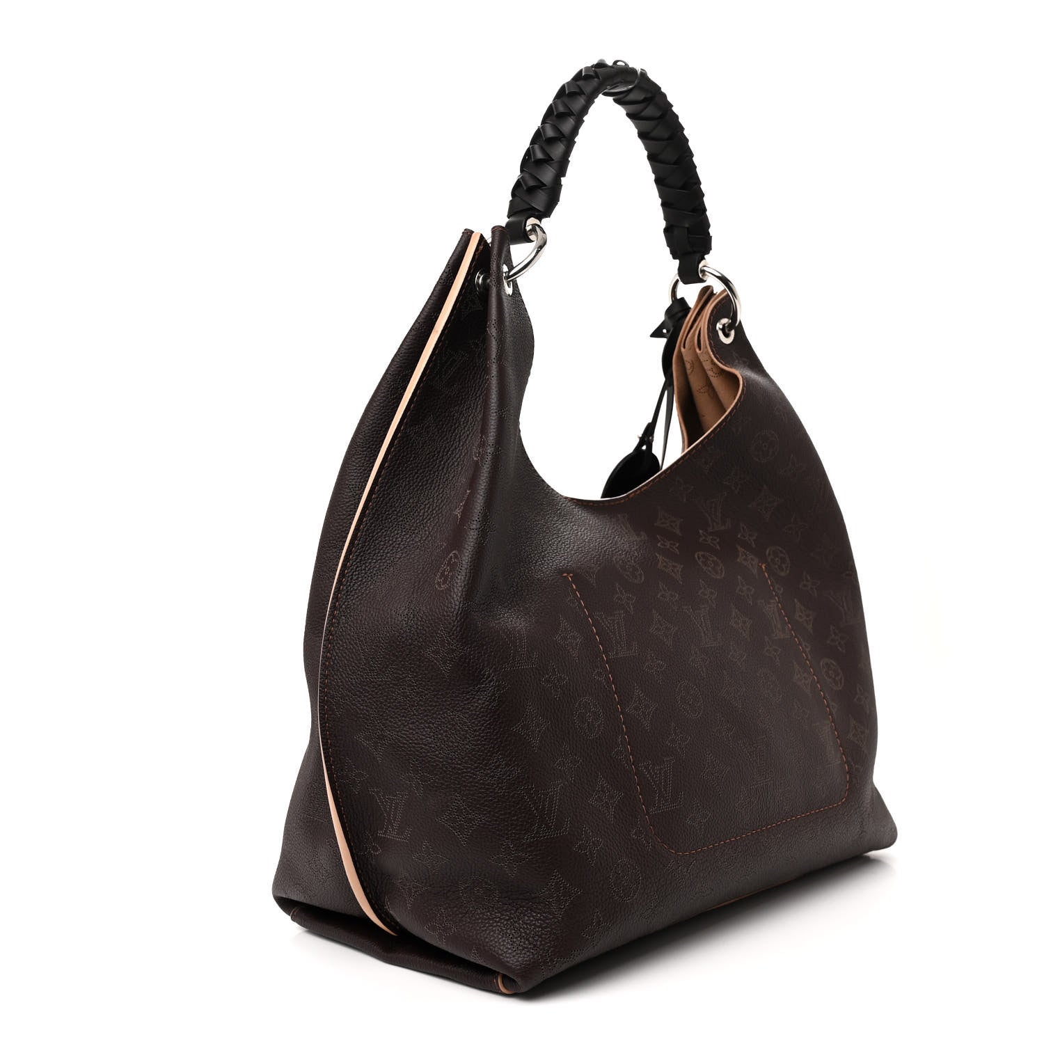 Louis Vuitton Mahina Carmel Hobo Chocolate 3 of 11