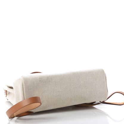 Hermes Toile Vache Calfskin Herbag 30 PM Backpack Natural 3 of 7