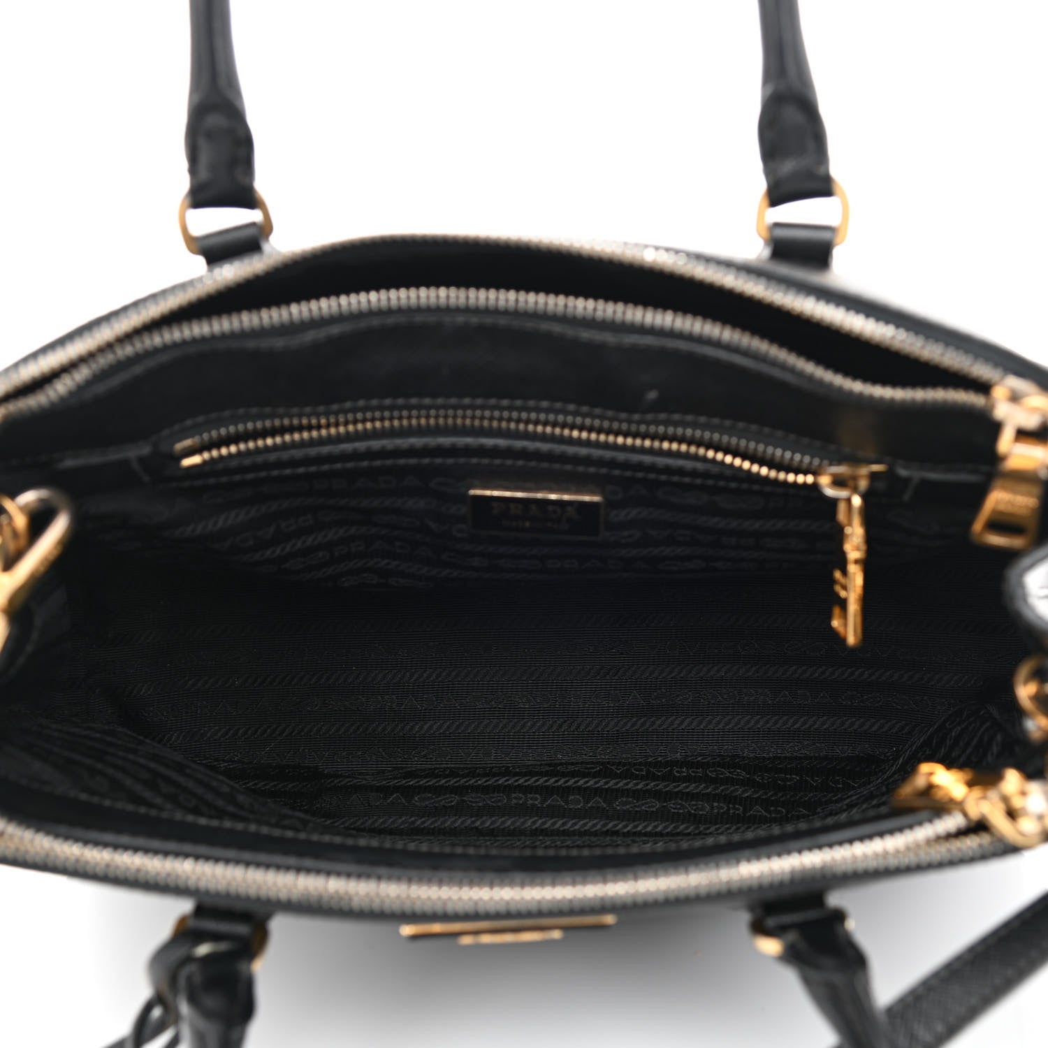 Prada Saffiano Small Galleria Double Zip Tote Black 5 of 16