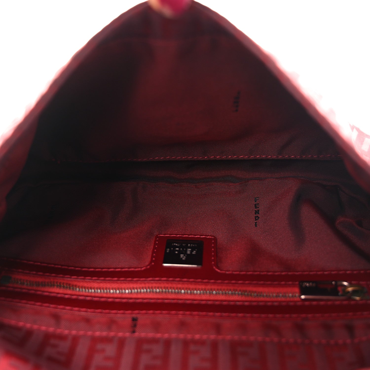 Fendi Zucchino Baguette Rosso 5 of 10