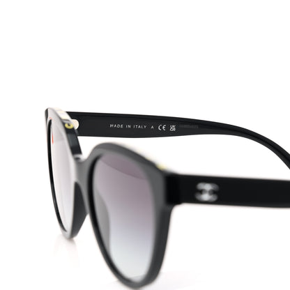 Chanel Acetate CC Butterfly Sunglasses 5414 Black Beige 6 of 7