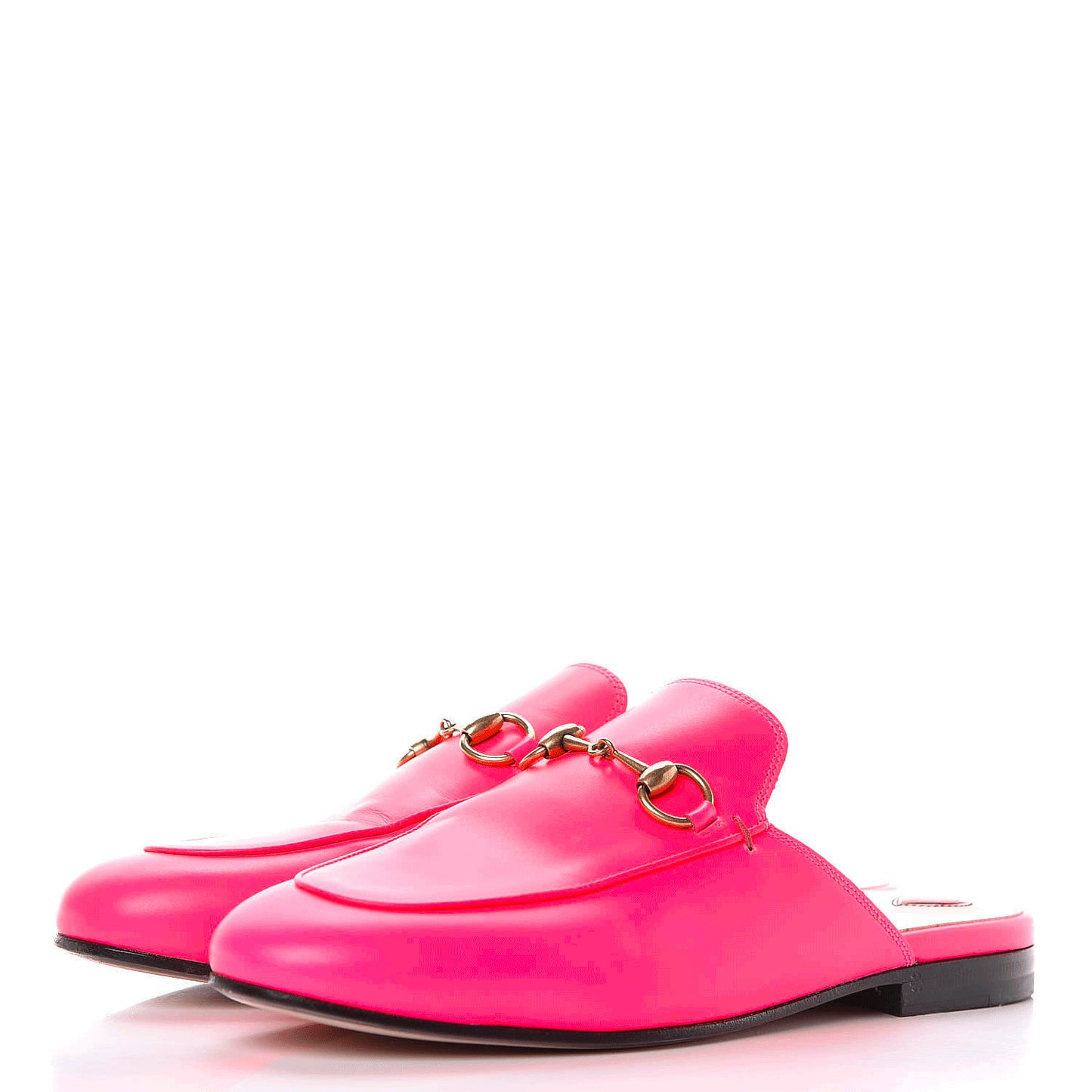 Calfskin Womens Princetown Slippers 36 Fuxia Fluo
