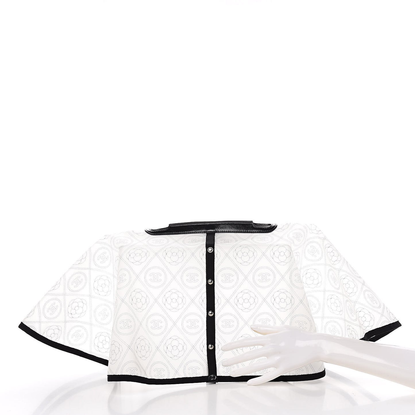 PVC Calfskin Coco Bag Raincoat White Black