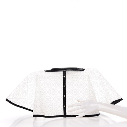 Chanel PVC Calfskin Coco Bag Raincoat White Black 2 of 6